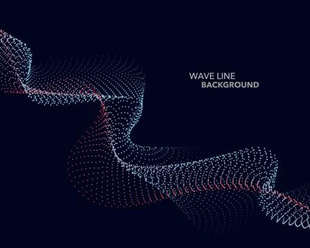 Elegant abstract vector web gradient wave dot line futuristic style backgroun Illustrazione stock