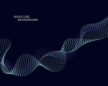 Elegant abstract vector web gradient wave dot line futuristic style backgroun Stock Illustration