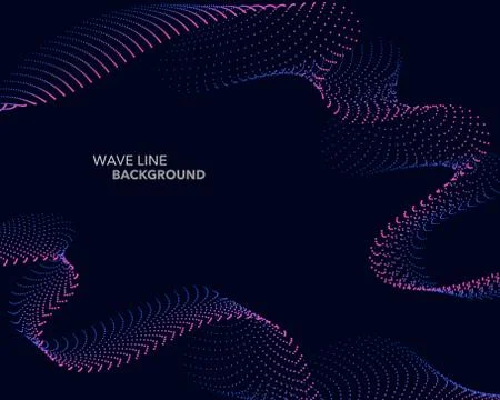 Elegant abstract vector web gradient wave dot line futuristic style backgroun イラスト素材