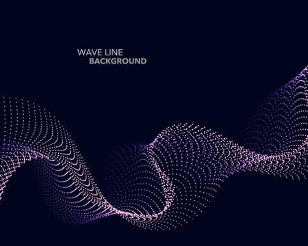 Elegant abstract vector web gradient wave dot line futuristic style backgroun Stock Illustration