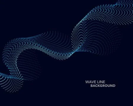 Elegant abstract vector web gradient wave dot line futuristic style backgroun Stock Illustration
