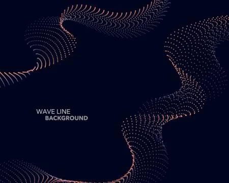 Elegant abstract vector web gradient wave dot line futuristic style backgroun イラスト素材