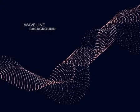 Elegant abstract vector web gradient wave dot line futuristic style backgroun 스톡 일러스트