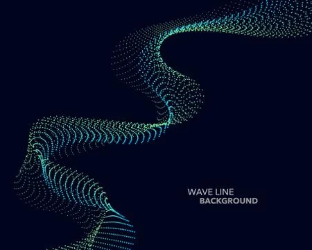 Elegant abstract vector web gradient wave dot line futuristic style backgroun 스톡 일러스트