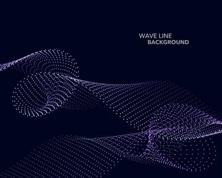 Elegant abstract vector web gradient wave dot line futuristic style backgroun 스톡 일러스트