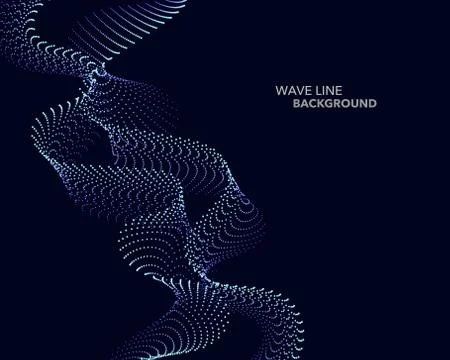 Elegant abstract vector web gradient wave dot line futuristic style backgroun Illustrazione stock