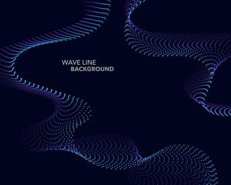 Elegant abstract vector web gradient wave dot line futuristic style backgroun Stock Illustration