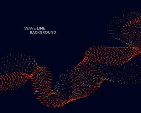 Elegant abstract vector web gradient wave dot line futuristic style backgroun Illustrazione stock