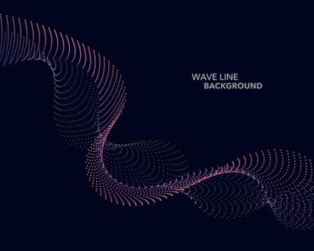 Elegant abstract vector web gradient wave dot line futuristic style backgroun 스톡 일러스트