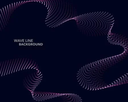 Elegant abstract vector web gradient wave dot line futuristic style backgroun Stock Illustration