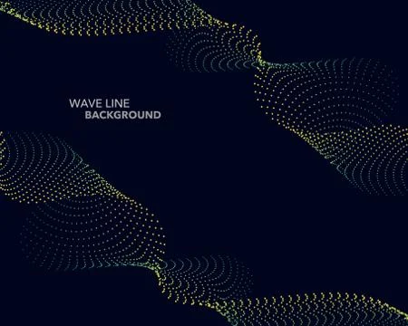 Elegant abstract vector web gradient wave dot line futuristic style backgroun Stock Illustration