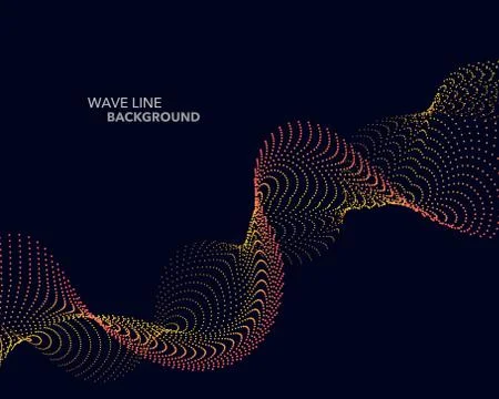 Elegant abstract vector web gradient wave dot line futuristic style backgroun Illustrazione stock