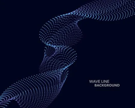 Elegant abstract vector web gradient wave dot line futuristic style backgroun 스톡 일러스트