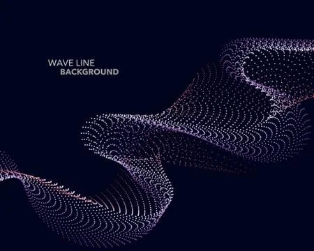 Elegant abstract vector web gradient wave dot line futuristic style backgroun Stockillustratie