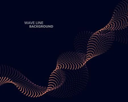 Elegant abstract vector web gradient wave dot line futuristic style backgroun Illustrazione stock