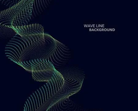 Elegant abstract vector web gradient wave dot line futuristic style backgroun Illustrazione stock