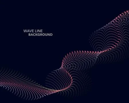 Elegant abstract vector web gradient wave dot line futuristic style backgroun イラスト素材