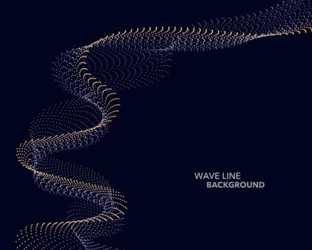 Elegant abstract vector web gradient wave dot line futuristic style backgroun イラスト素材