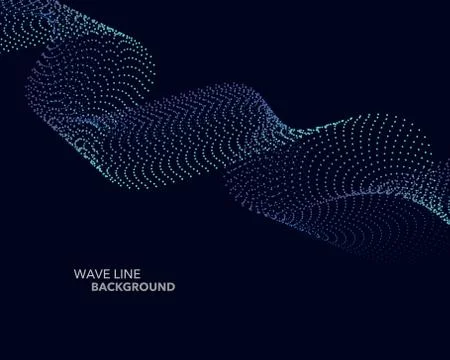 Elegant abstract vector web gradient wave dot line futuristic style backgroun Stock Illustration
