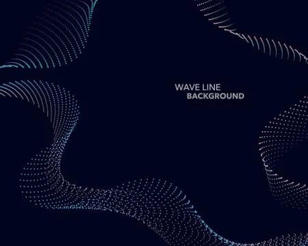 Elegant abstract vector web gradient wave dot line futuristic style backgroun 스톡 일러스트