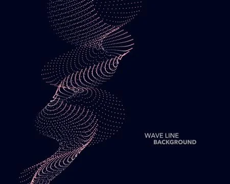 Elegant abstract vector web gradient wave dot line futuristic style backgroun Illustrazione stock