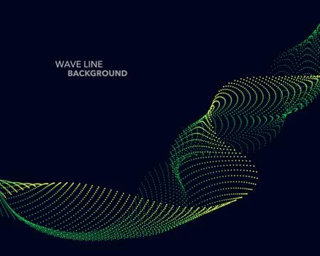 Elegant abstract vector web gradient wave dot line futuristic style backgroun 스톡 일러스트