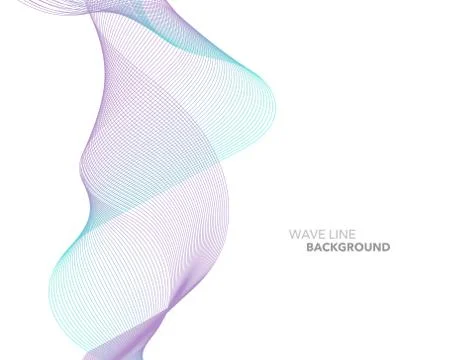 Elegant abstract vector web gradient wave line futuristic style background te Ilustración de archivo