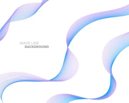 Elegant abstract vector web gradient wave line futuristic style background te Illustrazione stock
