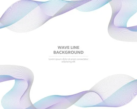 Elegant abstract vector web gradient wave line futuristic style background te Illustrazione stock