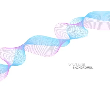 Elegant abstract vector web gradient wave line futuristic style background te Illustrazione stock