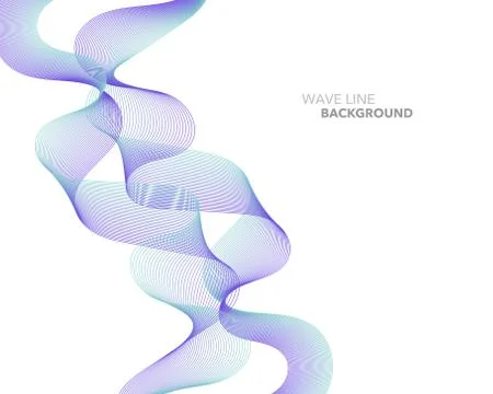 Elegant abstract vector web gradient wave line futuristic style background te Illustrazione stock