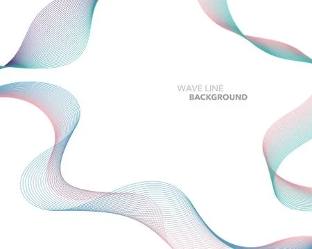 Elegant abstract vector web gradient wave line futuristic style background te Stock Illustration