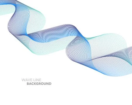 Elegant abstract vector web gradient wave line futuristic style background te Stock Illustration