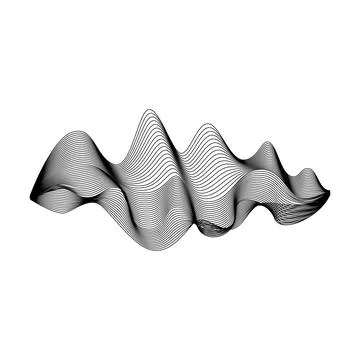 Elegant abstract wave lines flowing liquid digital data イラスト素材