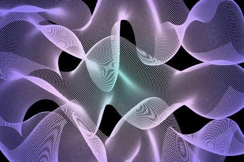 Elegant abstract wave patterns with a vibrant and colorful modern aesthetic Illustrazione stock