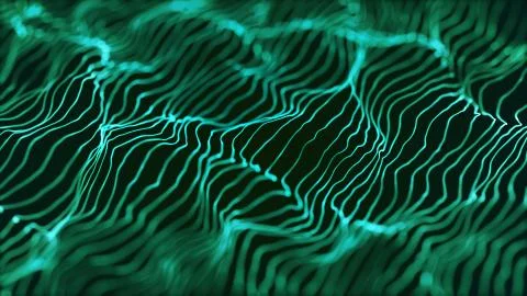 Elegant abstract waving string lines background Illustrazione stock