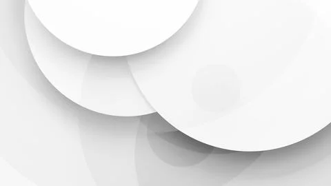 Elegant abstract white background with overlapping circles and soft shadows イラスト素材