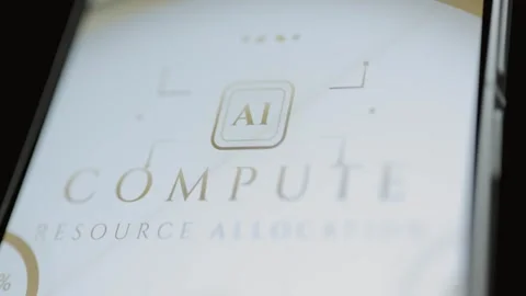Elegant AI allocation header spans white dashboard Stock Footage 344102715