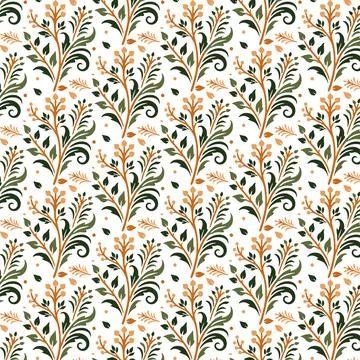 Elegant all over flower pattern with tropical blossoms and wildflowers Ilustração Stock