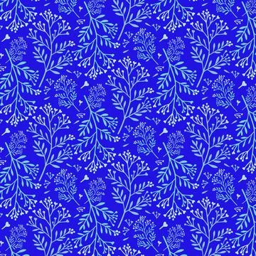 Elegant all over flower pattern with tropical blossoms Ilustração Stock