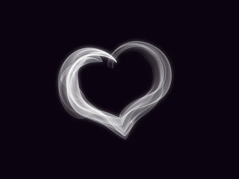 Elegant and simple heart create from smoke 스톡 일러스트