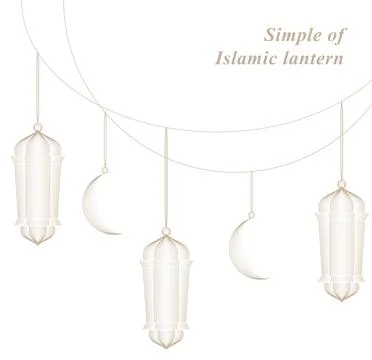 Elegant and Simple Islamic Lantern Design-1 Stock Illustration