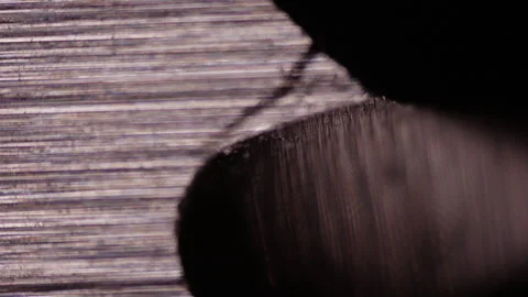 Elegant and subtle motion on brushed steel under microscope. Abstract background Stock Footage 268490219