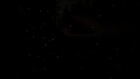Elegant animated snowfall with dark background Stockbeeldmateriaal 334902349