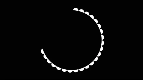 Elegant animation of white circle frame on a black background. Stock Footage 131891610