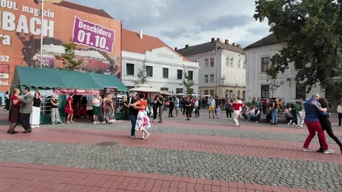 Elegant Argentine Tango performance in city center Stock Footage 319910232
