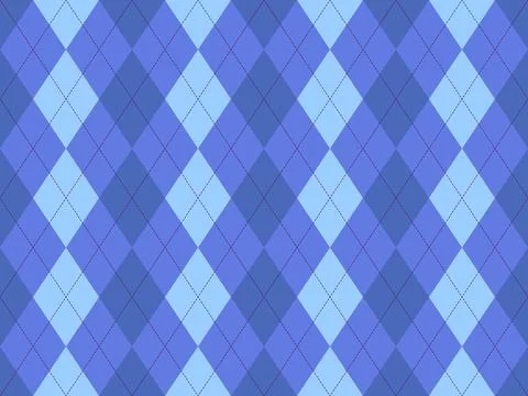 Elegant argyle pattern in calming blue hues.  Perfect for backgrounds, text.. Stock Illustration