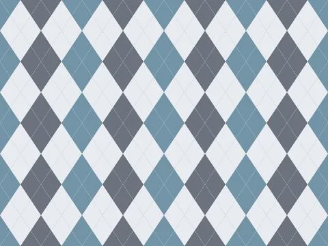 Elegant argyle pattern in calming blues and greys.  Perfect for backgrounds,  스톡 일러스트