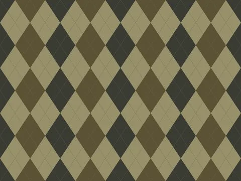 Elegant argyle pattern in muted greens and browns.  Perfect for backgrounds,  Stock Illustration