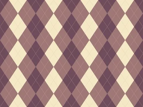 Elegant argyle pattern in muted mauve and cream tones.  Perfect for backgroun Illustrazione stock